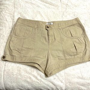 Calvin Klein shorts, size 12, tan with gold thread